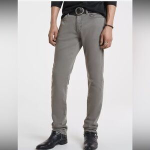 John Varvatos Light Gray Bowery Slim Straight Jeans 32